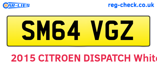 SM64VGZ are the vehicle registration plates.
