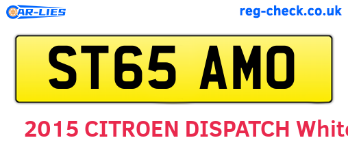 ST65AMO are the vehicle registration plates.