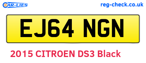 EJ64NGN are the vehicle registration plates.