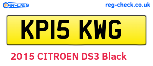 KP15KWG are the vehicle registration plates.