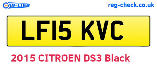 LF15KVC are the vehicle registration plates.