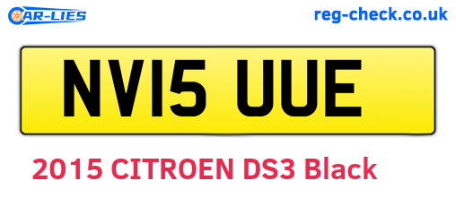 NV15UUE are the vehicle registration plates.