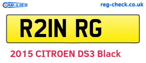 R21NRG are the vehicle registration plates.