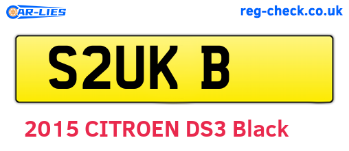 S2UKB are the vehicle registration plates.