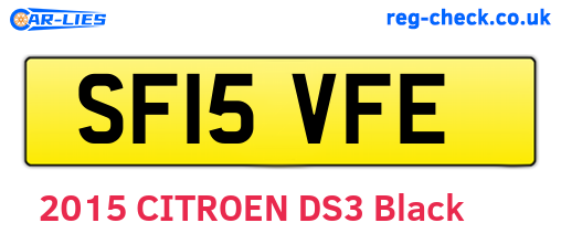SF15VFE are the vehicle registration plates.