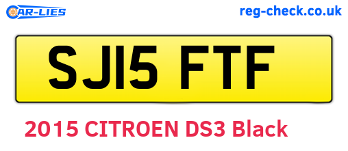 SJ15FTF are the vehicle registration plates.