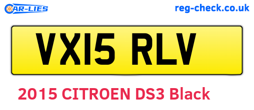 VX15RLV are the vehicle registration plates.