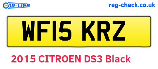 WF15KRZ are the vehicle registration plates.