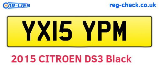 YX15YPM are the vehicle registration plates.
