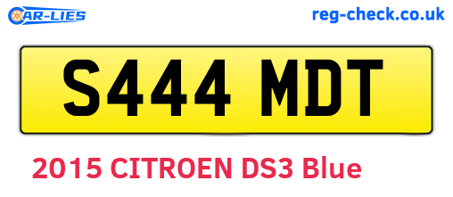 S444MDT are the vehicle registration plates.