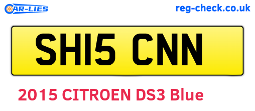 SH15CNN are the vehicle registration plates.