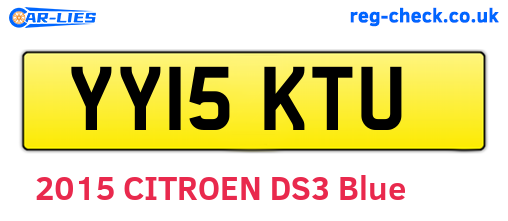YY15KTU are the vehicle registration plates.