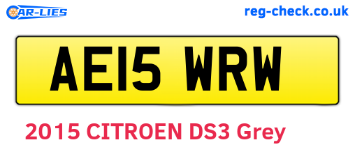 AE15WRW are the vehicle registration plates.