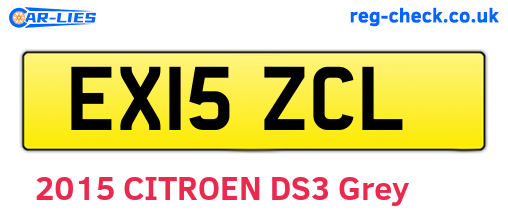 EX15ZCL are the vehicle registration plates.