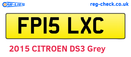 FP15LXC are the vehicle registration plates.