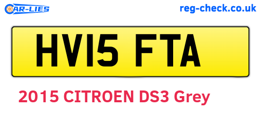 HV15FTA are the vehicle registration plates.