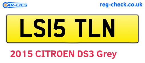 LS15TLN are the vehicle registration plates.