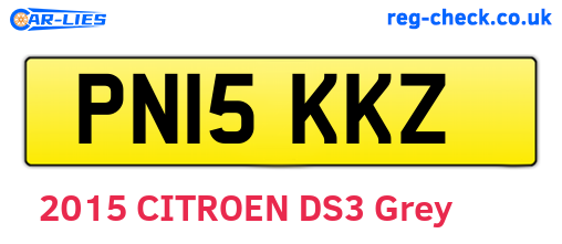 PN15KKZ are the vehicle registration plates.