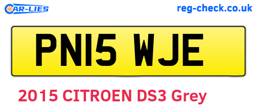PN15WJE are the vehicle registration plates.