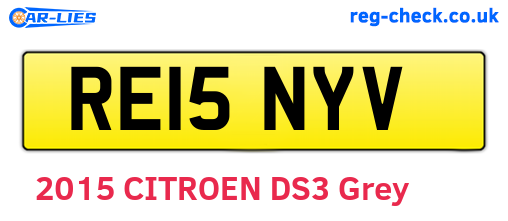 RE15NYV are the vehicle registration plates.