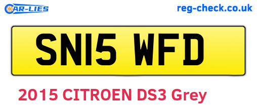SN15WFD are the vehicle registration plates.