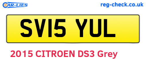 SV15YUL are the vehicle registration plates.