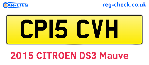CP15CVH are the vehicle registration plates.