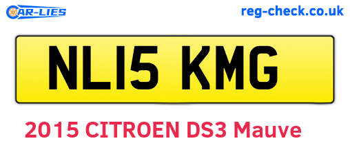 NL15KMG are the vehicle registration plates.