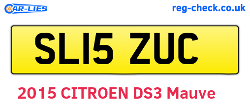SL15ZUC are the vehicle registration plates.