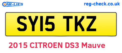 SY15TKZ are the vehicle registration plates.
