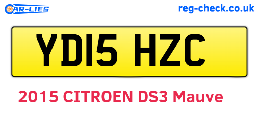 YD15HZC are the vehicle registration plates.
