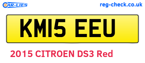 KM15EEU are the vehicle registration plates.