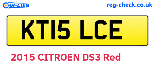 KT15LCE are the vehicle registration plates.