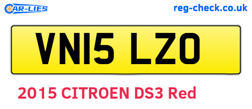 VN15LZO are the vehicle registration plates.
