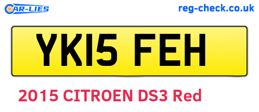 YK15FEH are the vehicle registration plates.