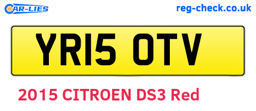 YR15OTV are the vehicle registration plates.