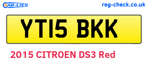 YT15BKK are the vehicle registration plates.