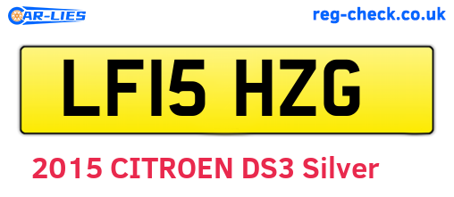 LF15HZG are the vehicle registration plates.