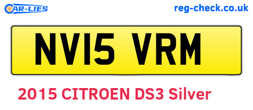 NV15VRM are the vehicle registration plates.