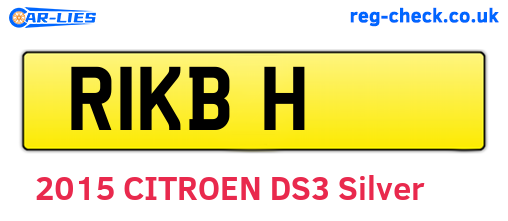 R1KBH are the vehicle registration plates.