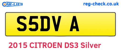 S5DVA are the vehicle registration plates.
