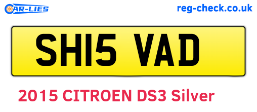 SH15VAD are the vehicle registration plates.