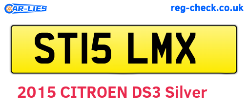 ST15LMX are the vehicle registration plates.