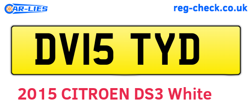 DV15TYD are the vehicle registration plates.