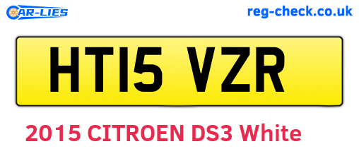 HT15VZR are the vehicle registration plates.