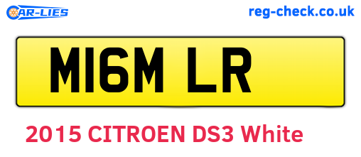M16MLR are the vehicle registration plates.
