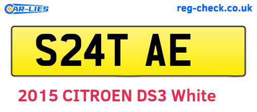 S24TAE are the vehicle registration plates.