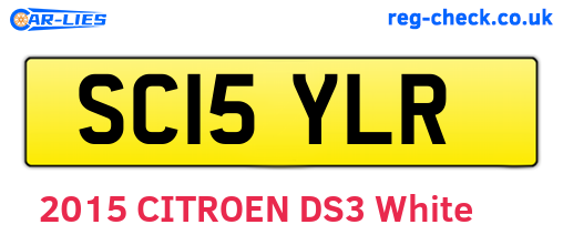SC15YLR are the vehicle registration plates.
