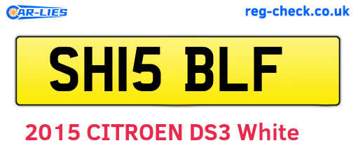 SH15BLF are the vehicle registration plates.