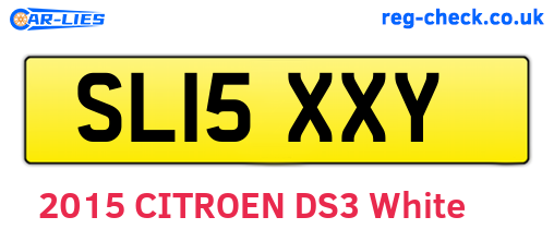 SL15XXY are the vehicle registration plates.